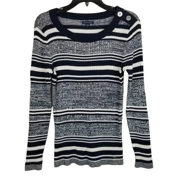 Tommy Hilfiger Striped Ribbed Sweater -Large - Picture 2 of 10